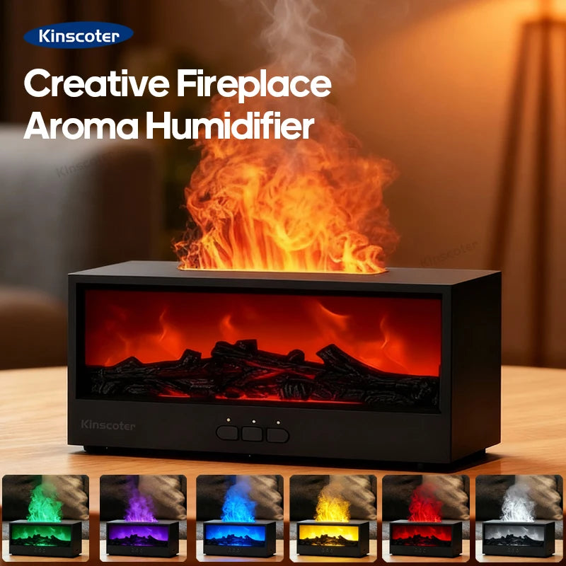 NOREVI Flame — Fireplace Aroma Diffuser & Ambient Night Light