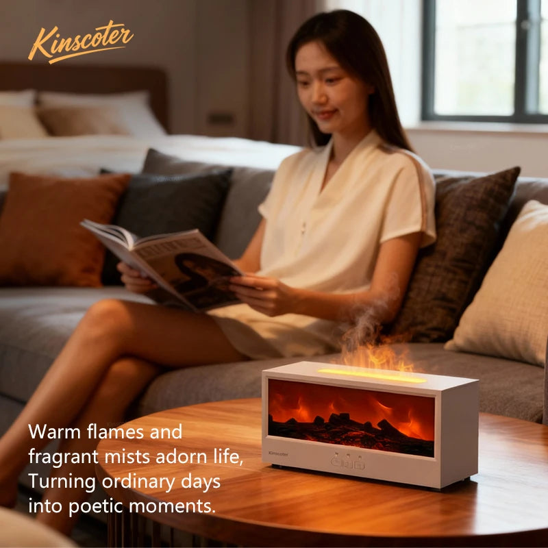 NOREVI Flame — Fireplace Aroma Diffuser & Ambient Night Light