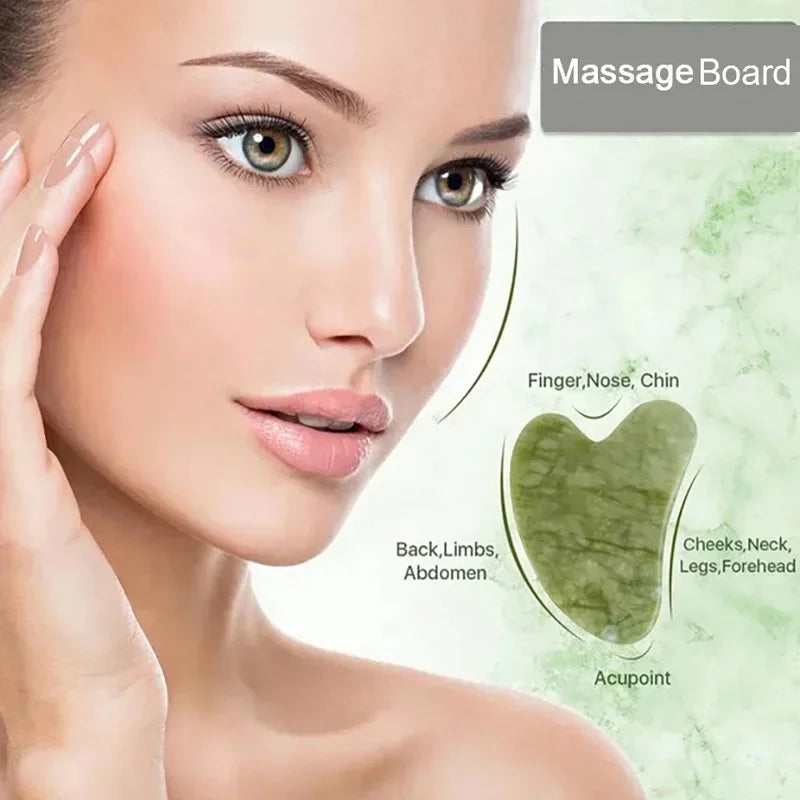 Natural Jade Facial Roller – Cooling Massage Tool for Face & Body | At-Home Spa & Skincare