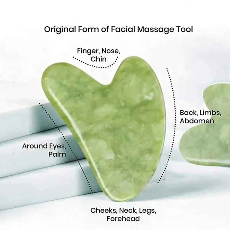 Natural Jade Facial Roller – Cooling Massage Tool for Face & Body | At-Home Spa & Skincare
