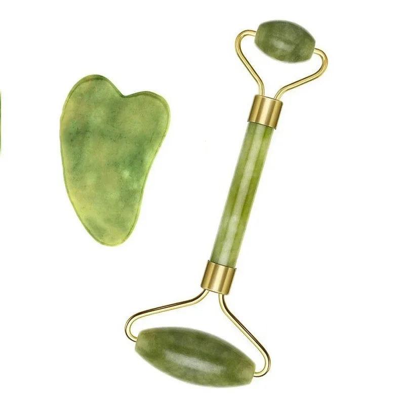 Natural Jade Facial Roller – Cooling Massage Tool for Face & Body | At-Home Spa & Skincare