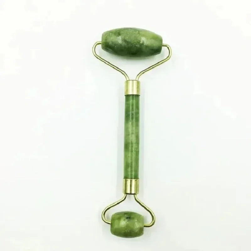 NOREVI Jade Glow — Natural Jade Facial Roller & Gua Sha Massage Set