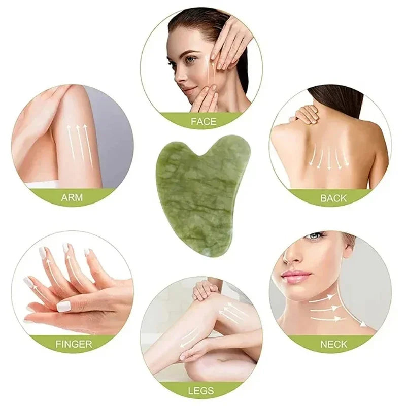 Natural Jade Facial Roller – Cooling Massage Tool for Face & Body | At-Home Spa & Skincare